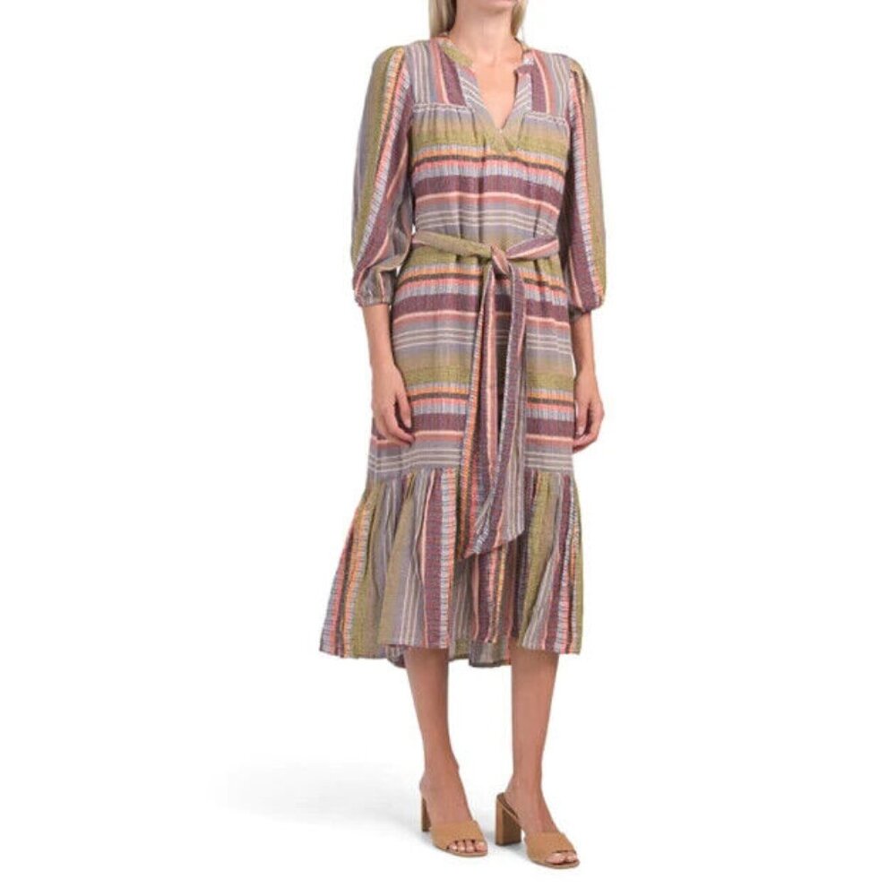 D.RA Jacquard Jenwin Midi Dress Jacquard Fabric Boho Maxi M